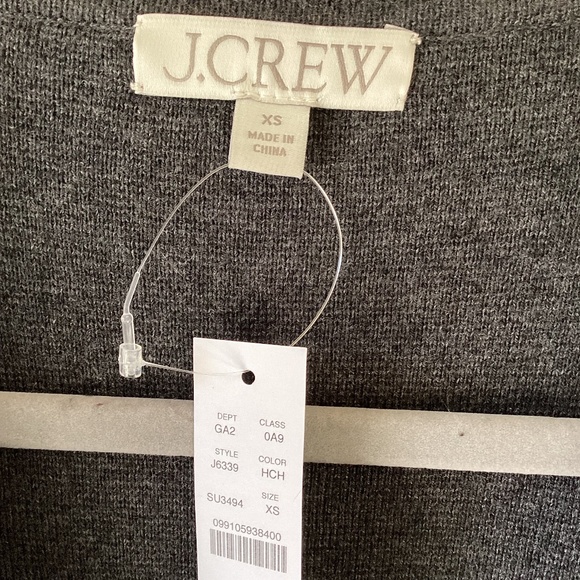 NWT * J.Crew *Juliette Collarless Blazer* Charcoal Gray * XS - Picture 4 of 5